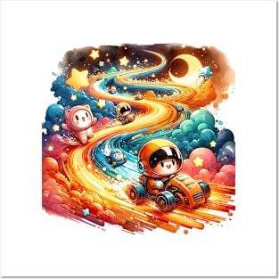 Cosmic Raceway Adventure Cute Tee Posters and Art